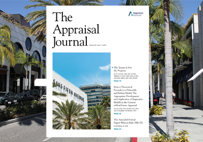 The Appraisal Journal issue cover