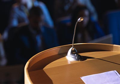 podium where a president speaks