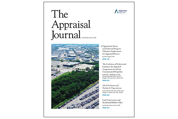 The Appraisal Journal issue cover