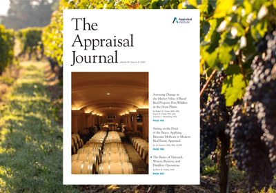 The Appraisal Journal issue cover