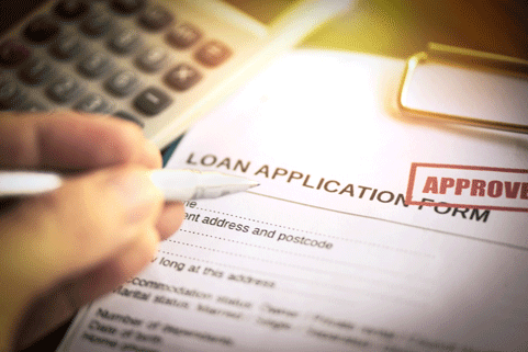 Financial loan calculator or lending for car and home loan application agreement - Loan approval concept 