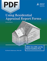 Book Cover for Using Residential Appraisal Report Forms: URAR, Form 2055, and the Market Conditions Form, 2nd Ed. - PDF